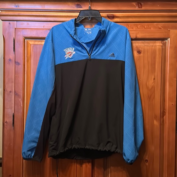 adidas Other - Adidas Oklahoma City Thunder basketball warmup jacket 1/4 zip large men’s